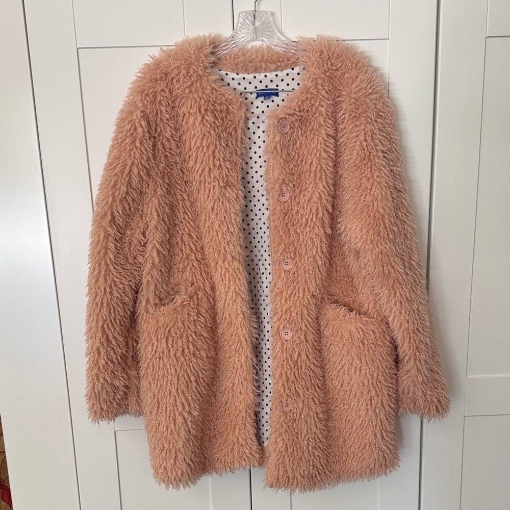 Fuzzy Peach Vintage Coat